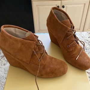 Michael Kors suede bootie. Wedge heel